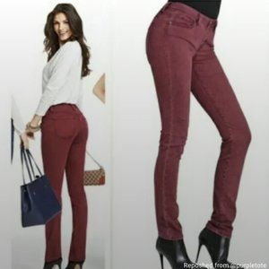 CAbi  Style 919 Bordeaux wash skinny jeans Size 10.